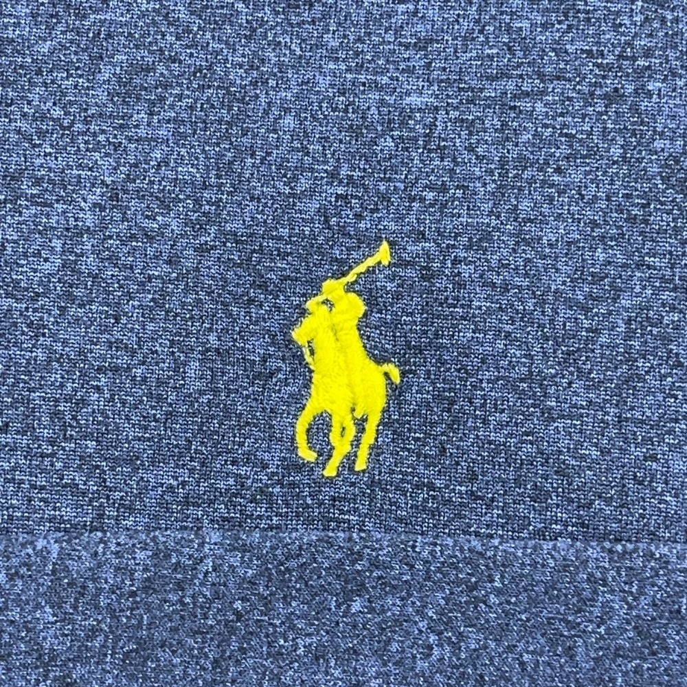 Polo Ralph Lauren Sweater Men Large Blue Pullover 1/4 Zip Performance Wicking - Picture 3 of 10